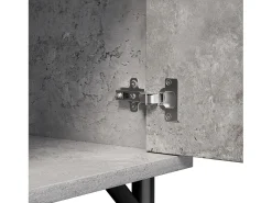 Móvel para TV com 4 portas, unidade de armazenamento com 5 pés de apoio, cinza, 160 x 38 x 55,5 cm^ Móvel De Tv