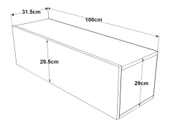 Móvel De Tv|Helloshop26 Móvel para TV com porta 29,5 x 100 x 31,5 cm efeito carvalho rústico/branco 03_0007793 Bege