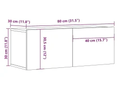 Móvel De Tv|vidaxl Móvel para TV de parede derivados de madeira madeira velha Castanho