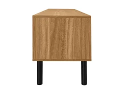 Móvel De Tv* Móvel para TV em madeira e , modelo baixo com 4 portas, ideal para hall de entrada e quarto, 170x38x47,7cm Preto