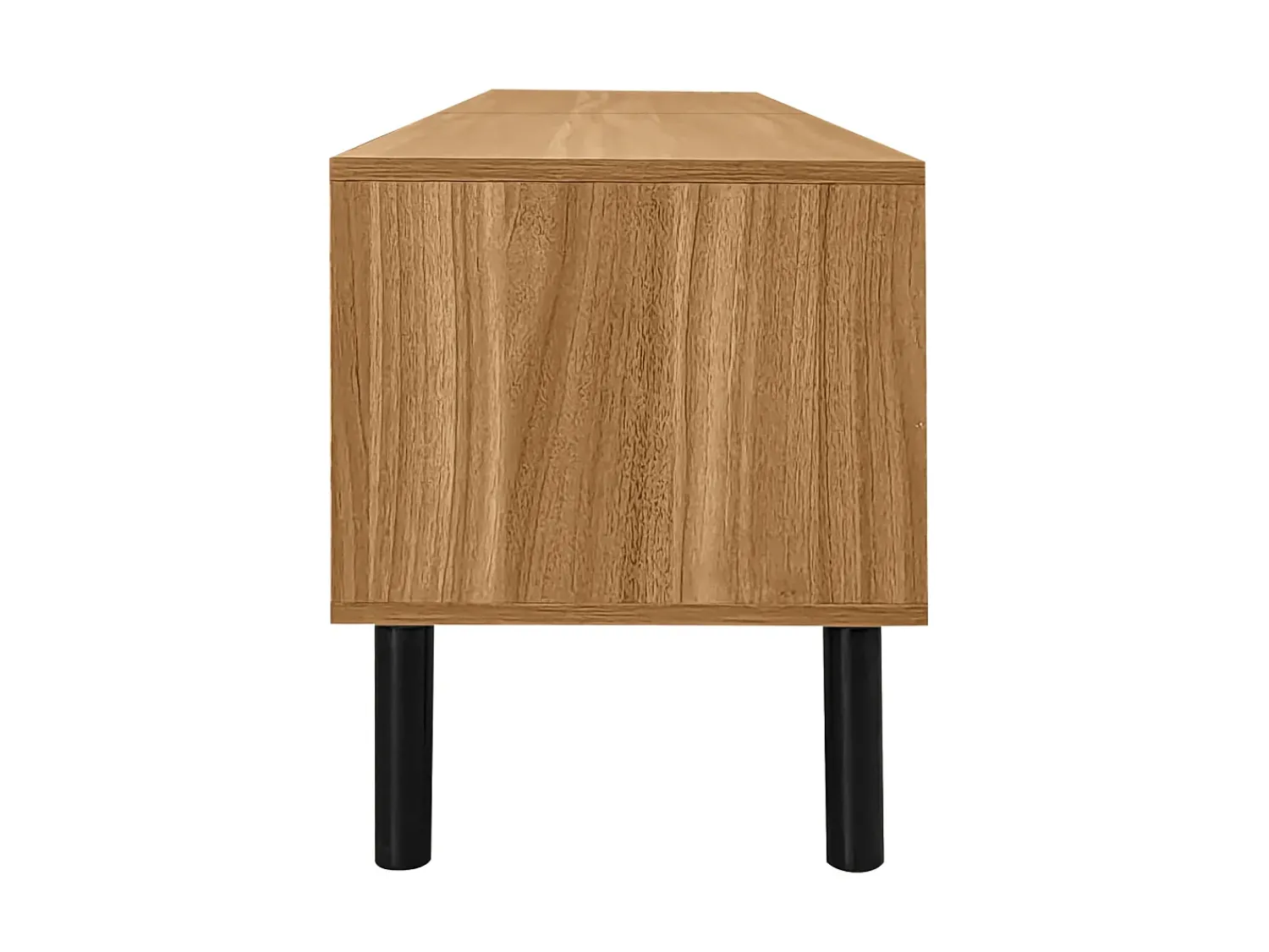 Móvel De Tv* Móvel para TV em madeira e , modelo baixo com 4 portas, ideal para hall de entrada e quarto, 170x38x47,7cm Preto