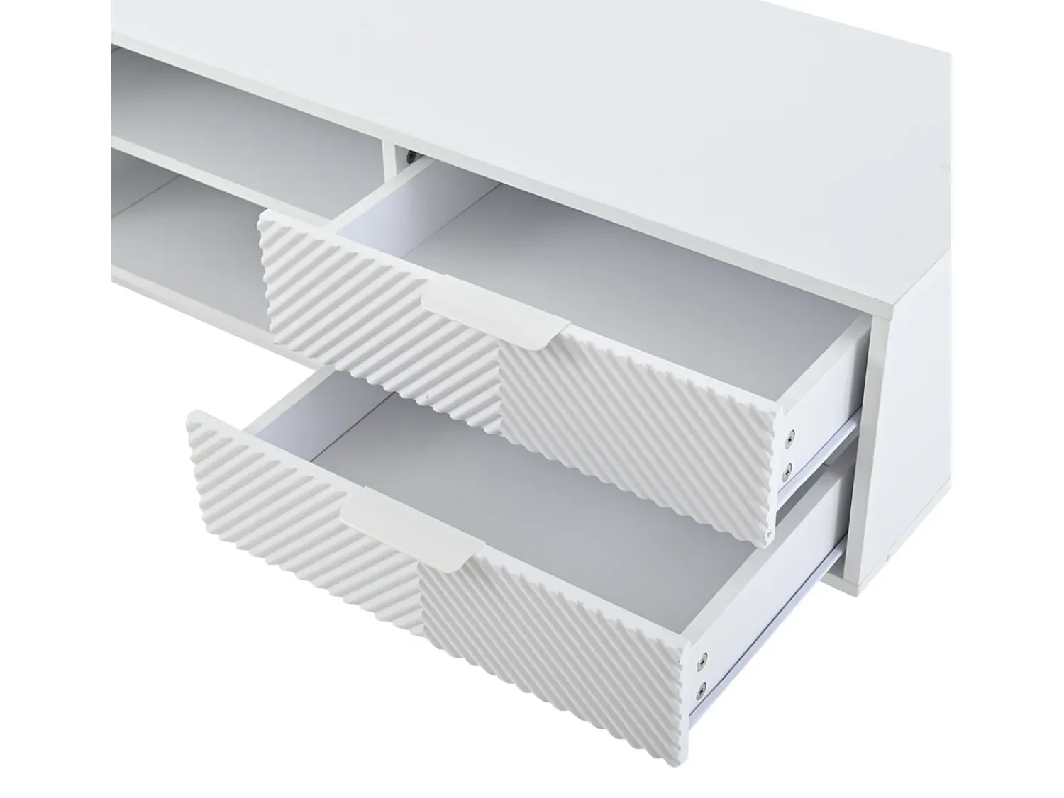 ModernLuxe Móvel para TV moderno 200×40×50,5 cm - com 2 portas e 2 gavetas - para televisores até 80 polegadas -^ Móvel De Tv