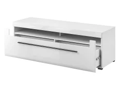 Móvel De Tv|Meublorama Móvel para TV XL 160cm coleção BREDA. Cores fosco e brilhante. Estilo design. Branco