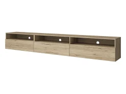 Móvel De Tv*Meublorama Móvel para TV XL 270cm para colocar ou suspender coleção RAMOS. Cor carvalho. Castanho