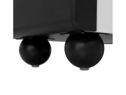 ModernLuxe Móvel para TV 180x38x45 cm - 2 gavetas e 2 portas - Design bicor - Pés redondos - MDF + painéis de partículas - Preto e branco^ Móvel De Tv