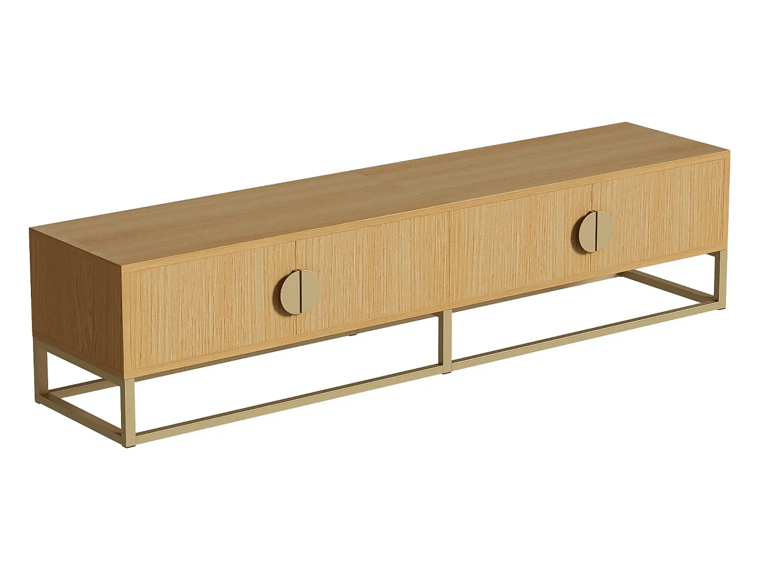 Móvel De Tv*ModernLuxe Móvel para TV 180x40x40 cm - 4 portas - Painéis de partículas - Natural Natural claro