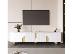 ModernLuxe Móvel para TV 180x40x44 cm - 4 portas - MDF+aglomerado -^ Móvel De Tv