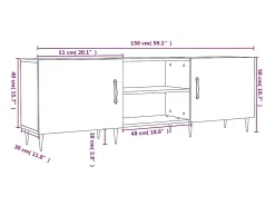 Sale vidaxl Móvel para TV 150x30x50 cm derivados de madeira Branco
