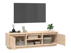 Discount vidaxl Móvel para TV 140x35x40 cm madeira de pinho maciça Castanho
