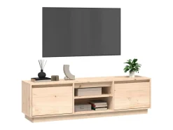 Discount vidaxl Móvel para TV 140x35x40 cm madeira de pinho maciça Castanho