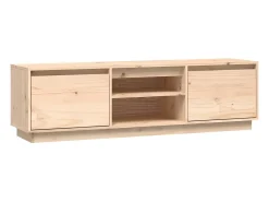 Discount vidaxl Móvel para TV 140x35x40 cm madeira de pinho maciça Castanho