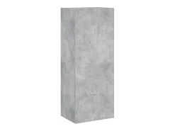 Móvel De Tv|vidaxl Móvel parede TV 40,5x30x102 cm derivados madeira cinza cimento Cinzento