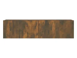Móvel De Tv| Móvel parede TV 120x30x30 cm madeira processada carvalho fumado PT211828 Castanho