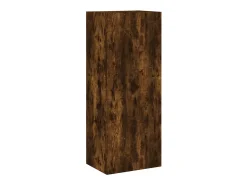 Móvel De Tv| Móvel parede TV 40,5x30x102cm derivados madeira carvalho fumado PT474975 Castanho