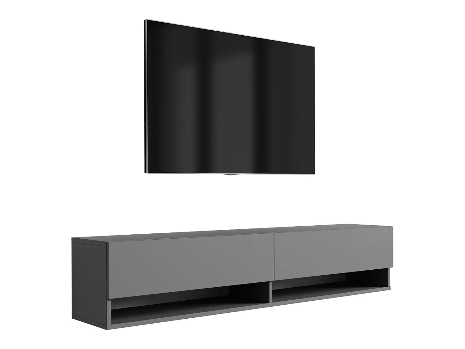 New Móvel TV : Antracite, 170 × 32 × 34 cm Cinzento