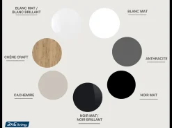 Móvel De Tv| Móvel TV : Antracite, LED branco, 170 × 32 × 34 cm Cinzento