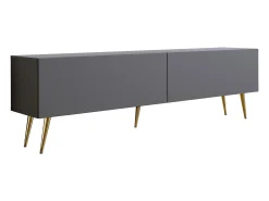 Móvel De Tv| Móvel TV : Antracite, patas douradas, 170 x 52 x 32 cm Cinzento
