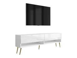 Móvel TV : Fosco / Brilhante, pernas douradas abertas, 170 × 32 × 52 cm^ Móvel De Tv