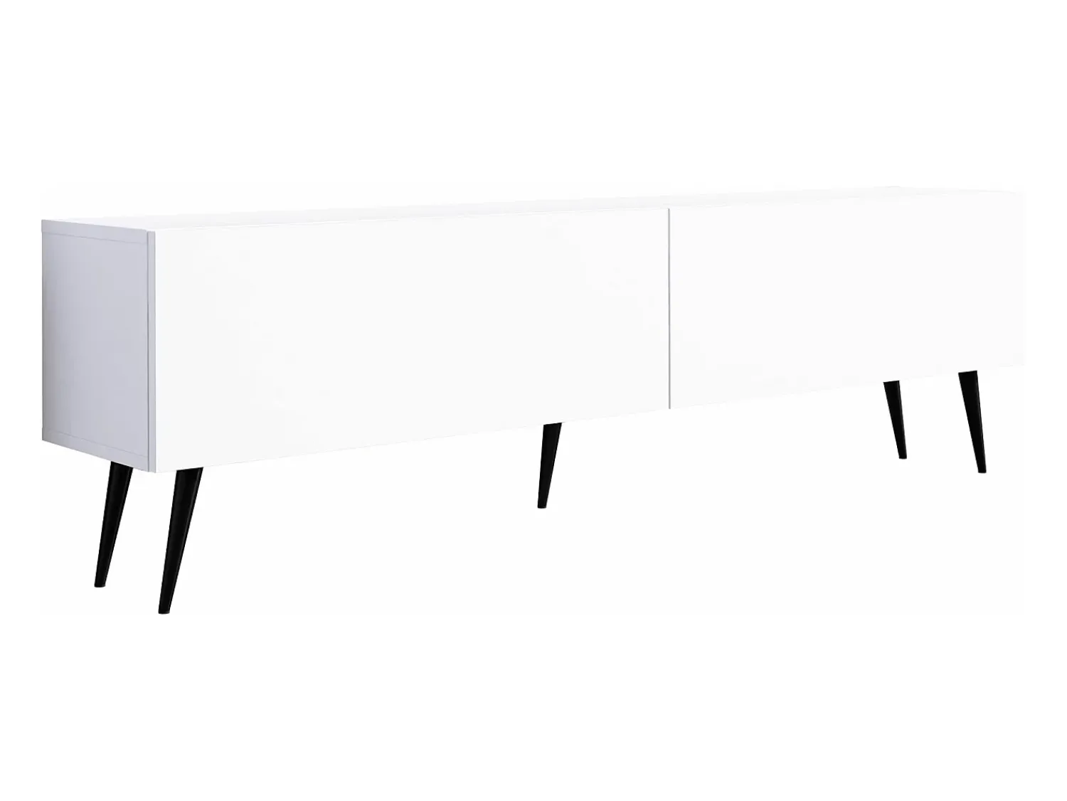 Móvel De Tv* Móvel TV : Fosco, patas pretas, 170 x 52 x 32 cm Branco