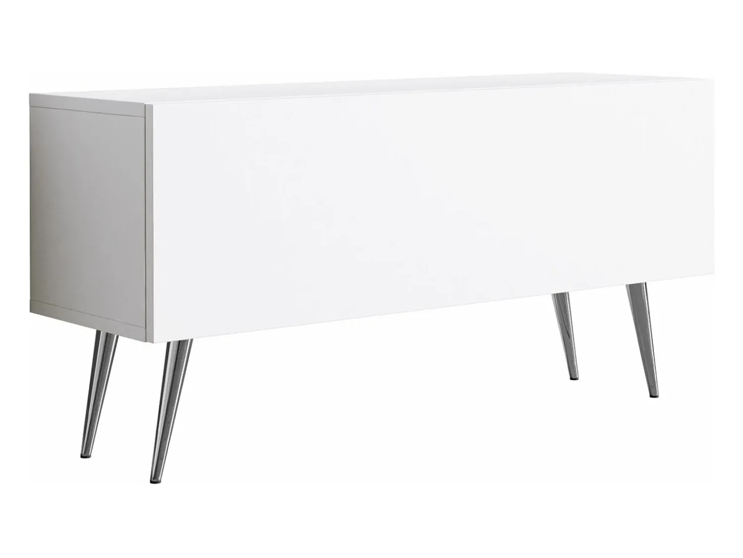 Outlet Móvel TV : Fosco, patas cromadas, 100 x 52 x 32 cm Branco