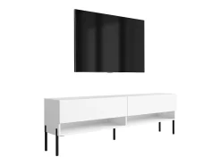 Móvel De Tv* Móvel TV : Fosco, pernas pretas retas, 170 × 32 × 52 cm Branco