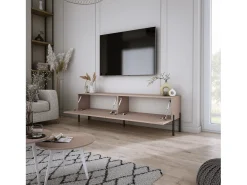 Móvel TV : Caramelo, 140 x 52 x 32 cm, patas pretas^ Móvel De Tv