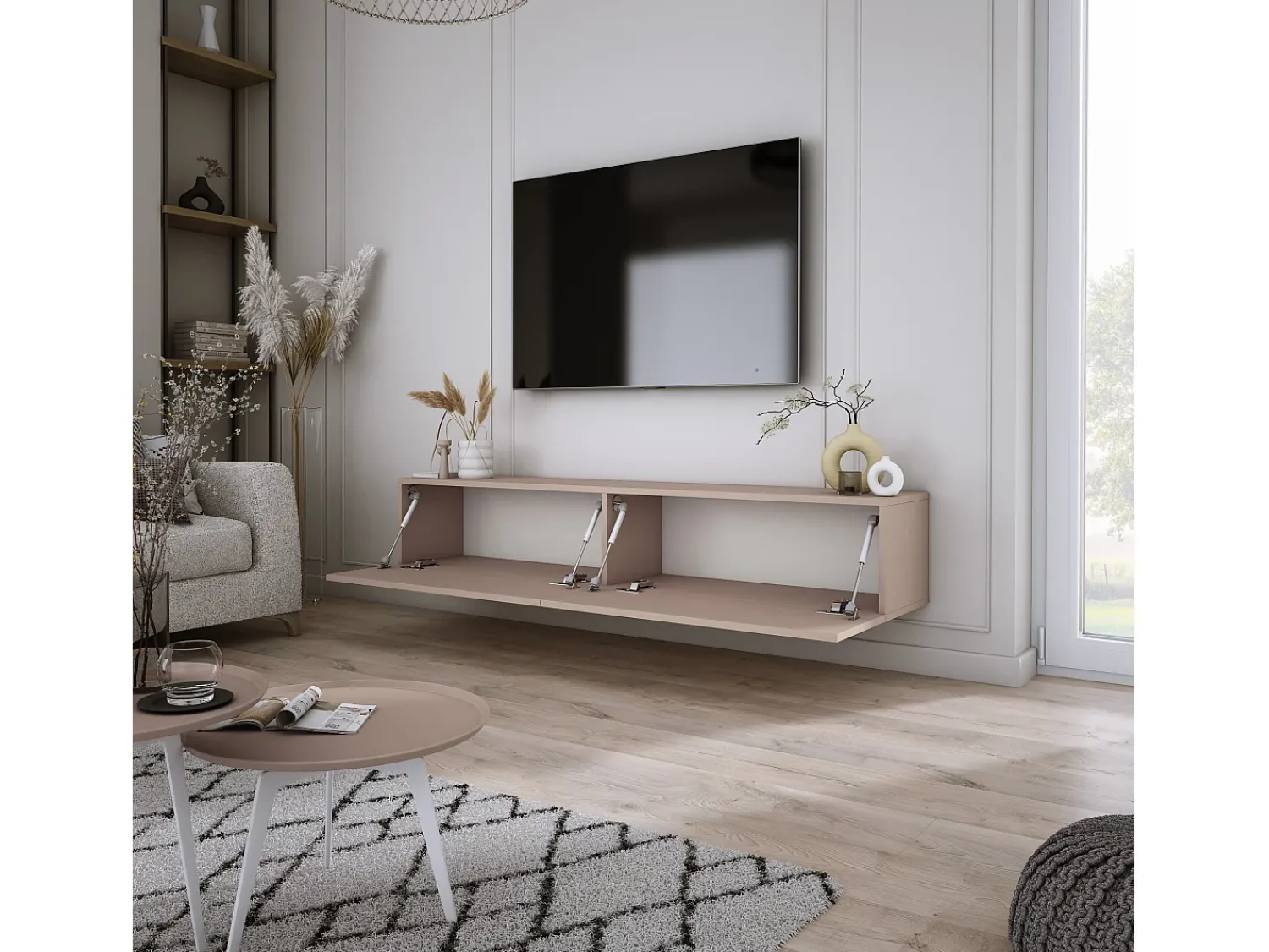 Best Móvel TV : Caramelo, 170 x 34 x 32 cm Castanho