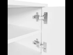 Móvel De Tv|ModernLuxe Móvel TV 170 cm - com prateleiras reguláveis - puxadores e pés dourados - Branco