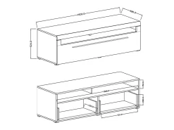 Hot Petits-Meubles Móvel TV 1 gaveta Louis madeira 160cm Castanho