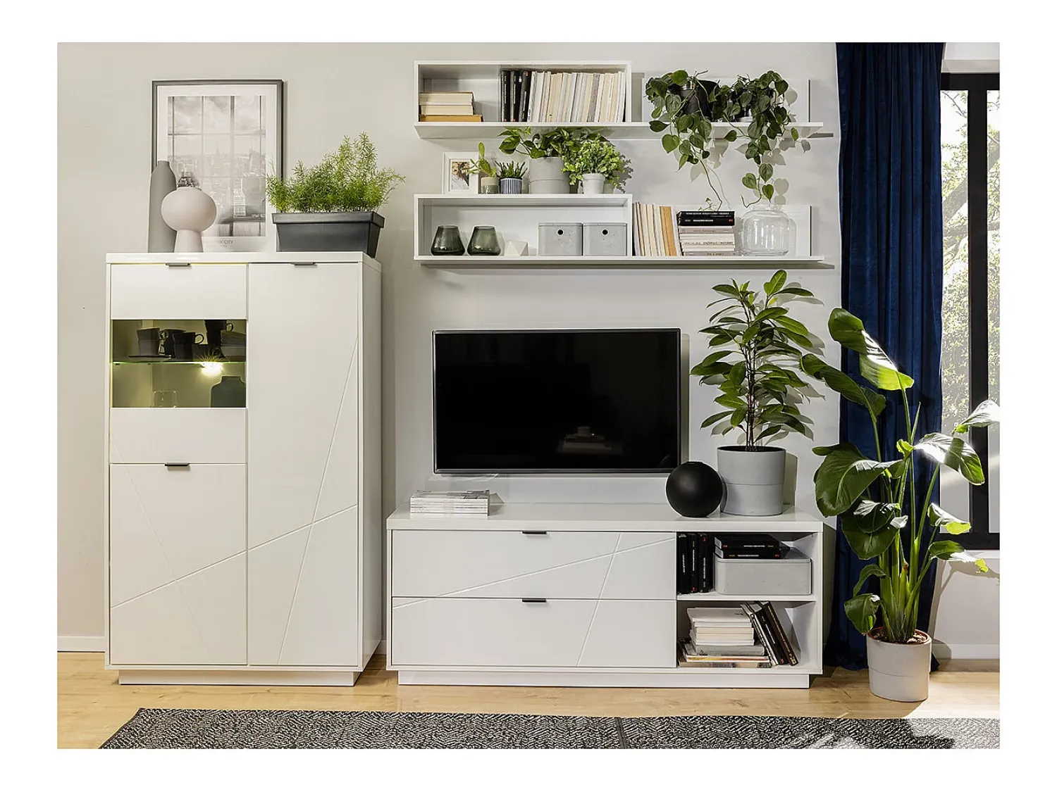 Petits-Meubles Móvel TV 2 gavetas Sven 156cm^ Móvel De Tv
