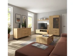 Móvel De Tv|Petits-Meubles Móvel TV 1 porta 1 gaveta Mao madeira 135cm Natural claro