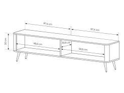 Móvel TV: 2 portas, armário: , 200 x 51,2 x 38cm^ Móvel De Tv
