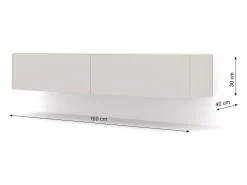 Móvel De Tv*Petits-Meubles Móvel TV 2 portas Bali 160cm Bege