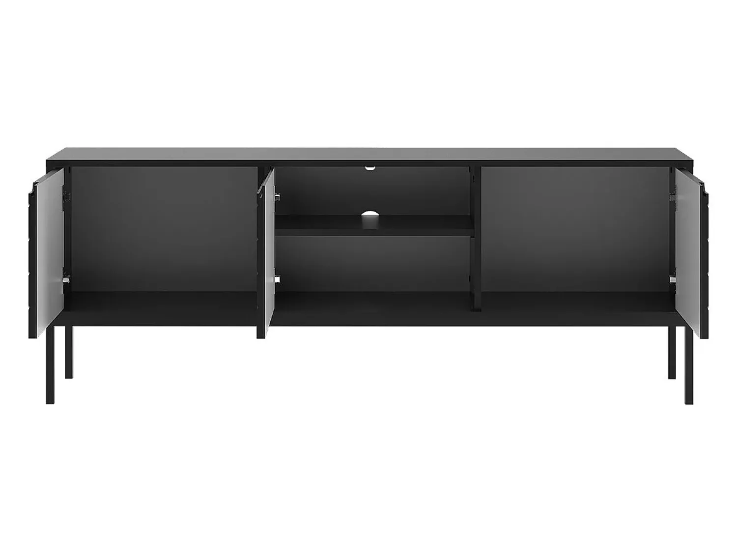 Móvel De Tv|Petits-Meubles Móvel TV 3 portas Daria 151cm Preto