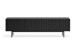 Móvel De Tv*Teulat Móvel TV 2 portas e aba preta 180x40 cm Preto