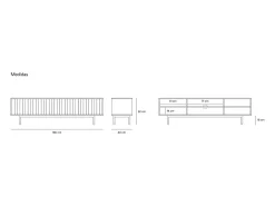 Móvel De Tv|Teulat Móvel TV 2 portas e uma aba 180x40 cm Branco