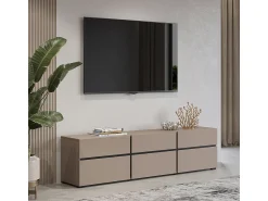 Móvel De Tv*Petits-Meubles Móvel TV 3 portas Lilia toupeira 180cm Castanho
