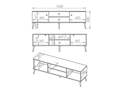 Móvel De Tv|Petits-Meubles Móvel TV 2 portas Thalia 160cm Verde