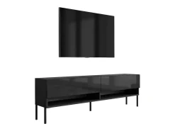 Móvel De Tv* Móvel TV : Fosco / Brilhante, pernas pretas retas, 170 × 32 × 52 cm Preto
