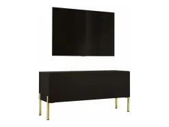 Móvel De Tv| Móvel TV : Fosco, patas dourados, 100 x 52 x 32 cm Preto
