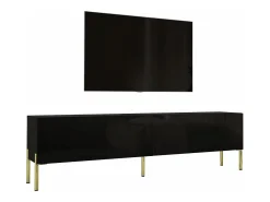 Móvel TV : Fosco, patas douradas, 170 x 52 x 32 cm^ Móvel De Tv