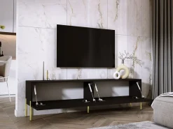 Móvel TV : Fosco, patas douradas, 170 x 52 x 32 cm^ Móvel De Tv
