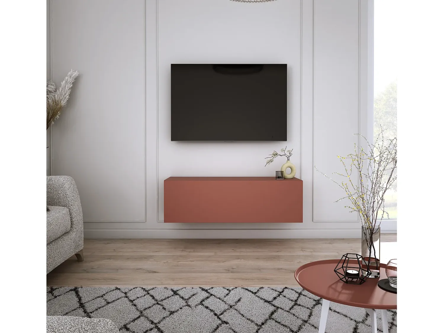 Móvel TV : Tijolo, 100 x 34 x 32 cm^ Móvel De Tv
