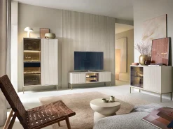 Móvel De Tv| Móvel TV AMBIHOME ANNA - Caxemira, C154xA56xP39cm Bege