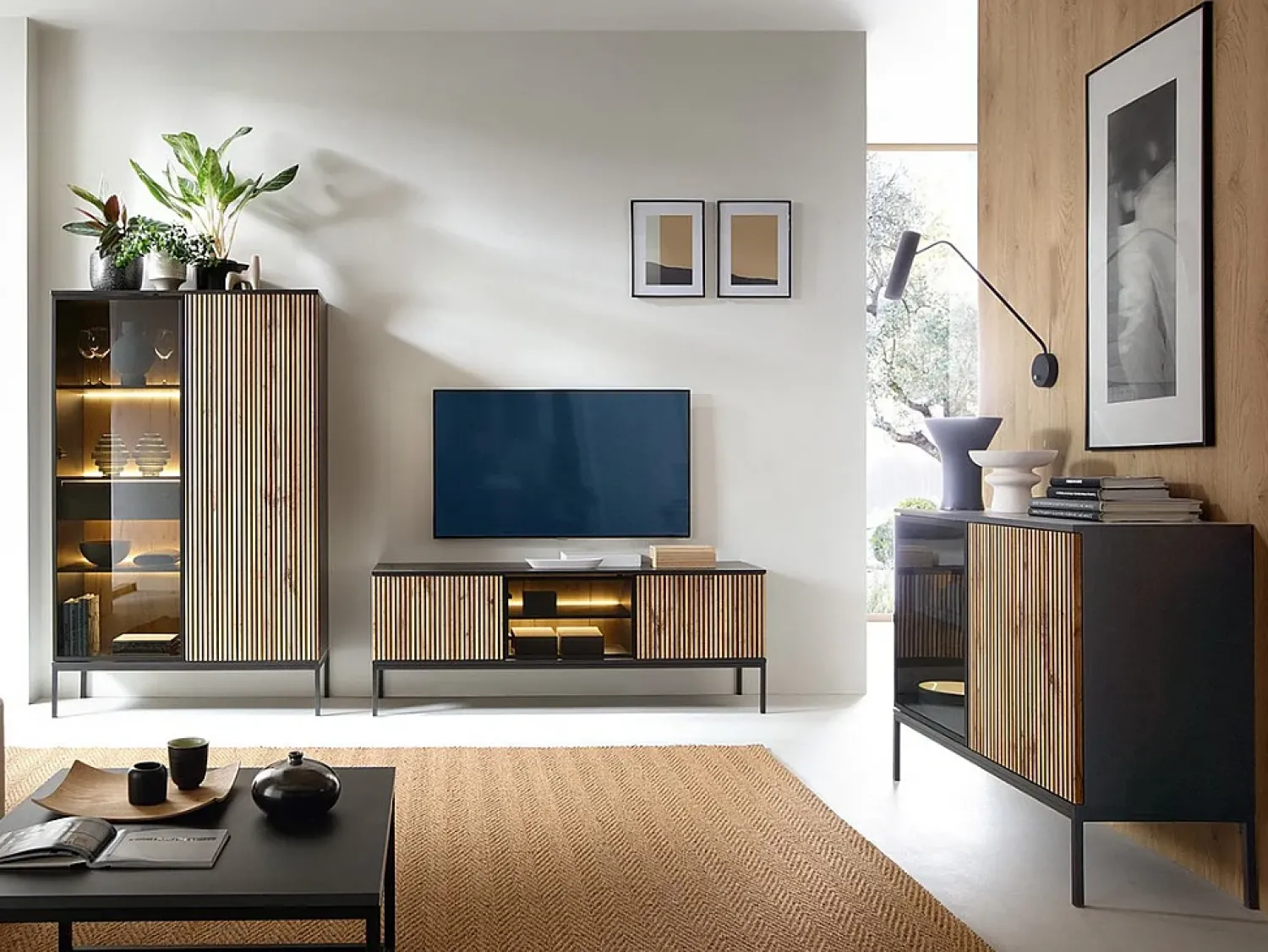 Móvel De Tv* Móvel TV AMBIHOME ANNA - Carvalho Wotan, C154xA56xP39cm Castanho