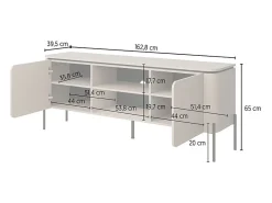 Móvel De Tv* Móvel TV AMBIHOME BELIO - Congo/, C163xA65xP40cm Preto