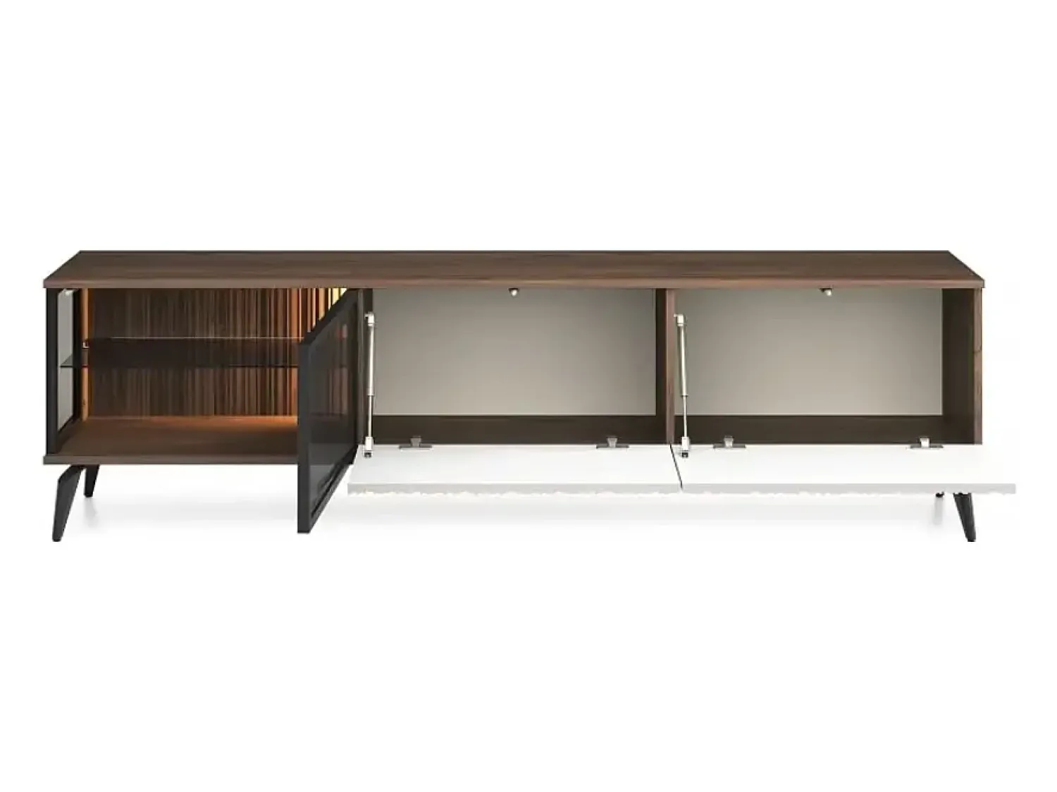 Móvel De Tv* Móvel TV AMBIHOME RAVEN - Caxemira/Noz, C180xP39xA50cm Bege
