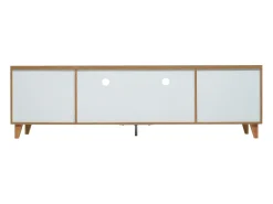 Móvel De Tv*Hauss Spole Móvel TV e madeira com 5 portas, 175x37x51 cm, MDF Branco