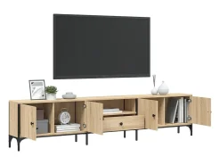 Móvel TV c/ gaveta 200x25x44 cm deriv. madeira carvalho sonoma PT933688^ Móvel De Tv