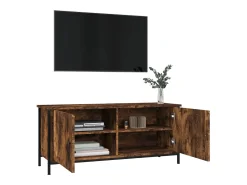 vidaxl Móvel TV c/ portas 102x35x45 cm deriv. madeira carvalho fumado^ Móvel De Tv